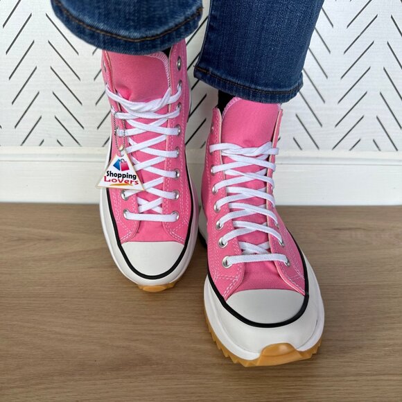 ❤️Converse Run Star Hike Hi Converse 7.5 Womens Shoes Platform Oops Pink A08735C - Picture 5 of 12